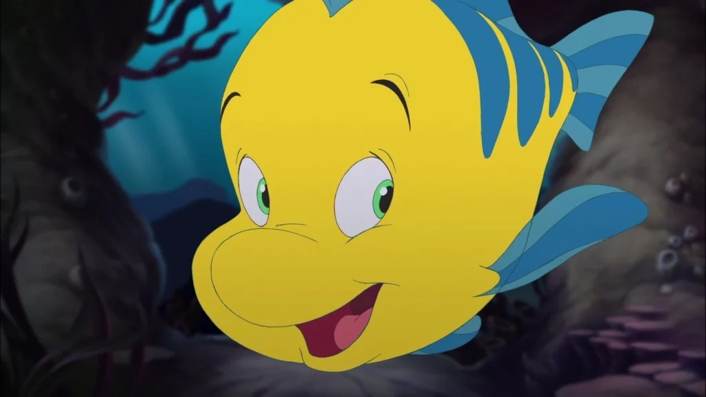 Characters Beginning With F - Flounder (The Little Mermaid)